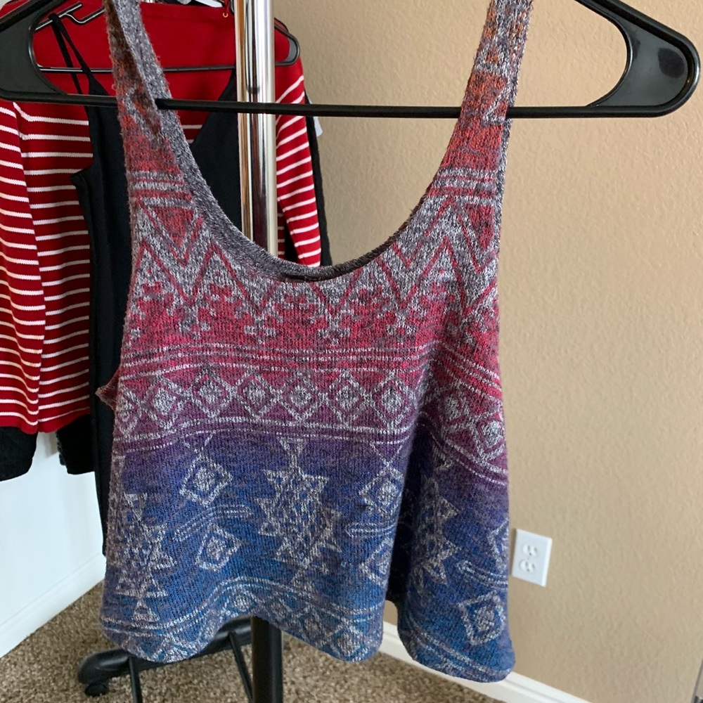 Cute sweater tank crop top